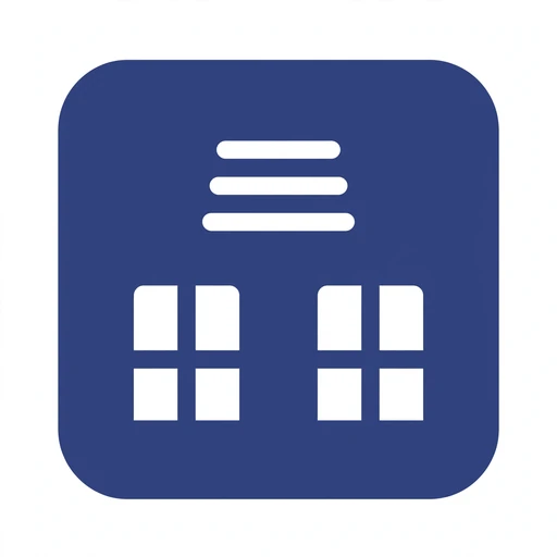 Line icon representing window measurement and inspection